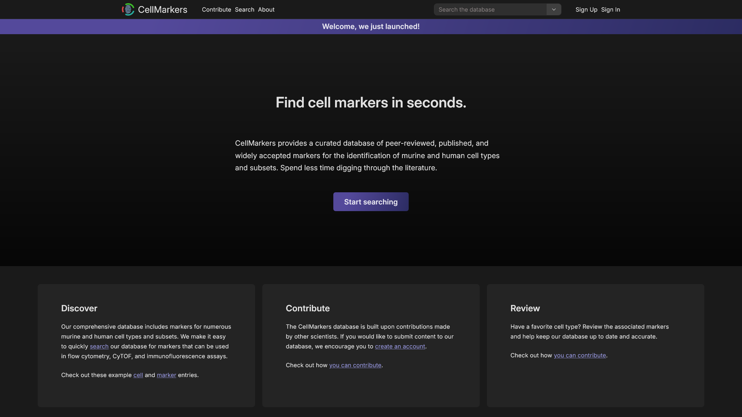 cellmarkers.com screenshot